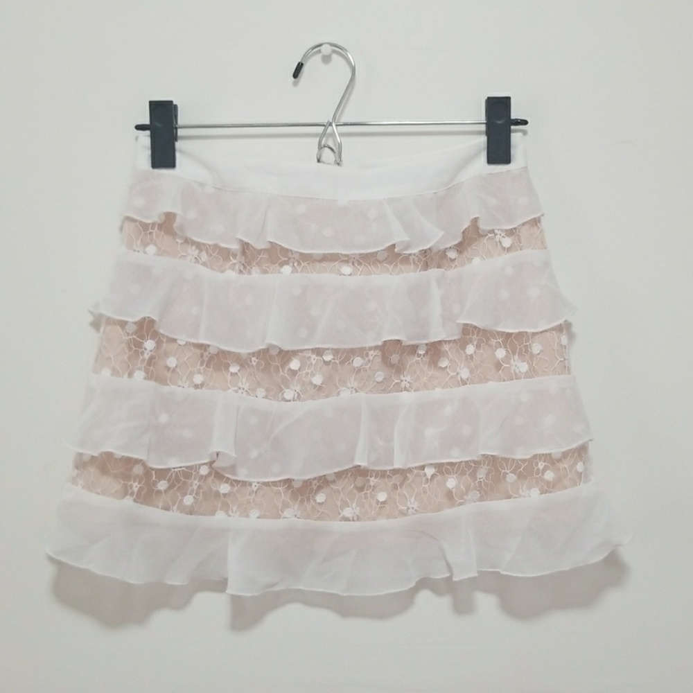 Forever 21 White Lace Mini Skirt